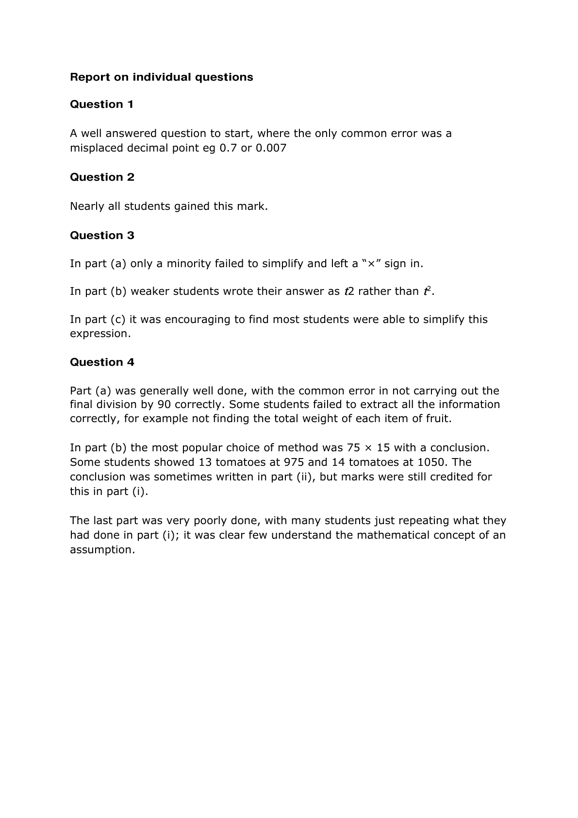 Examiner report page 1