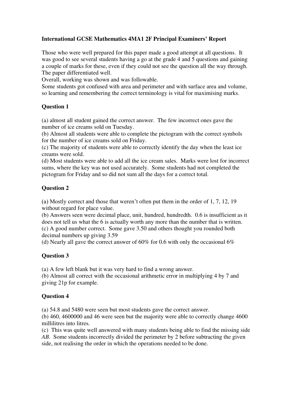 Examiner report page 1