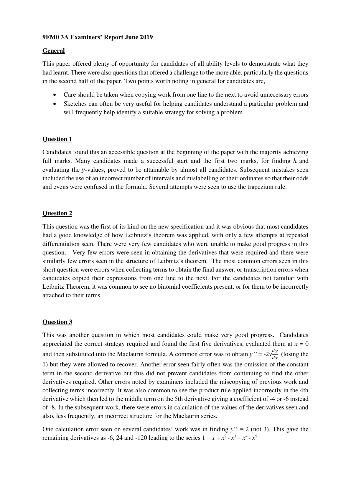 Examiner report page 1