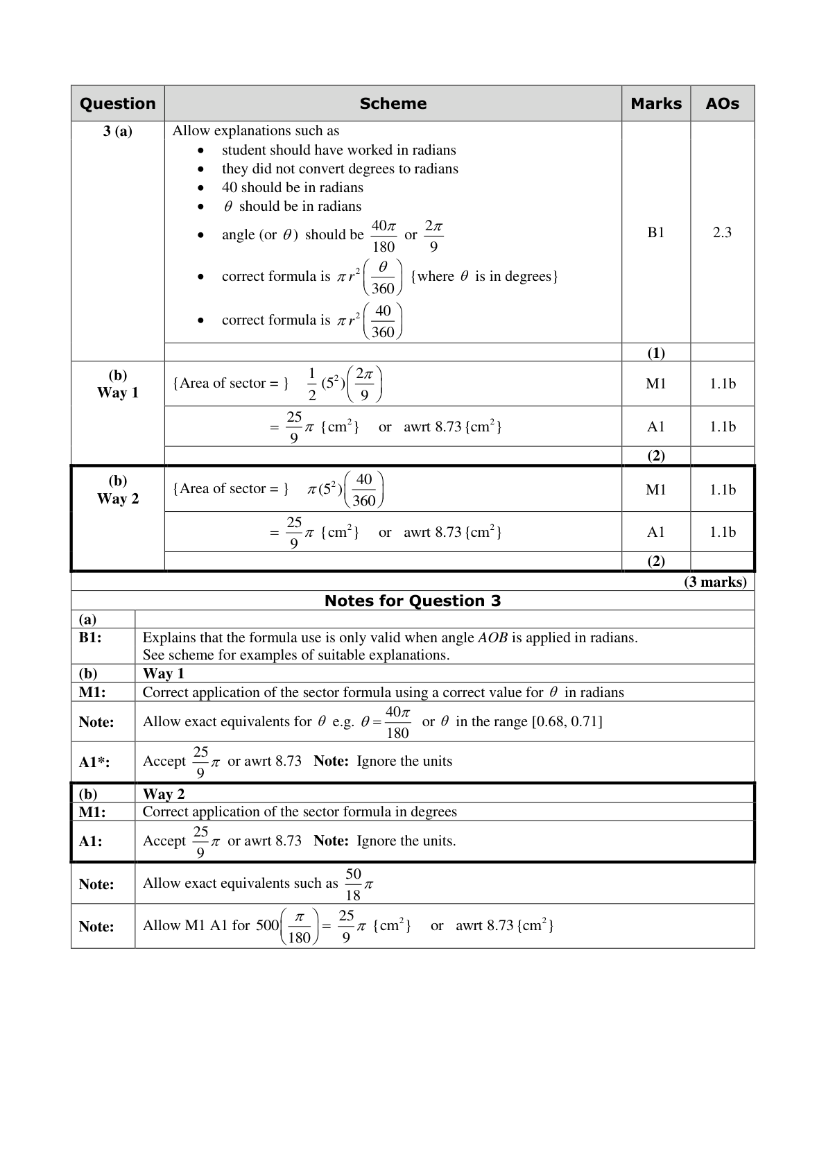 Mark scheme page 1