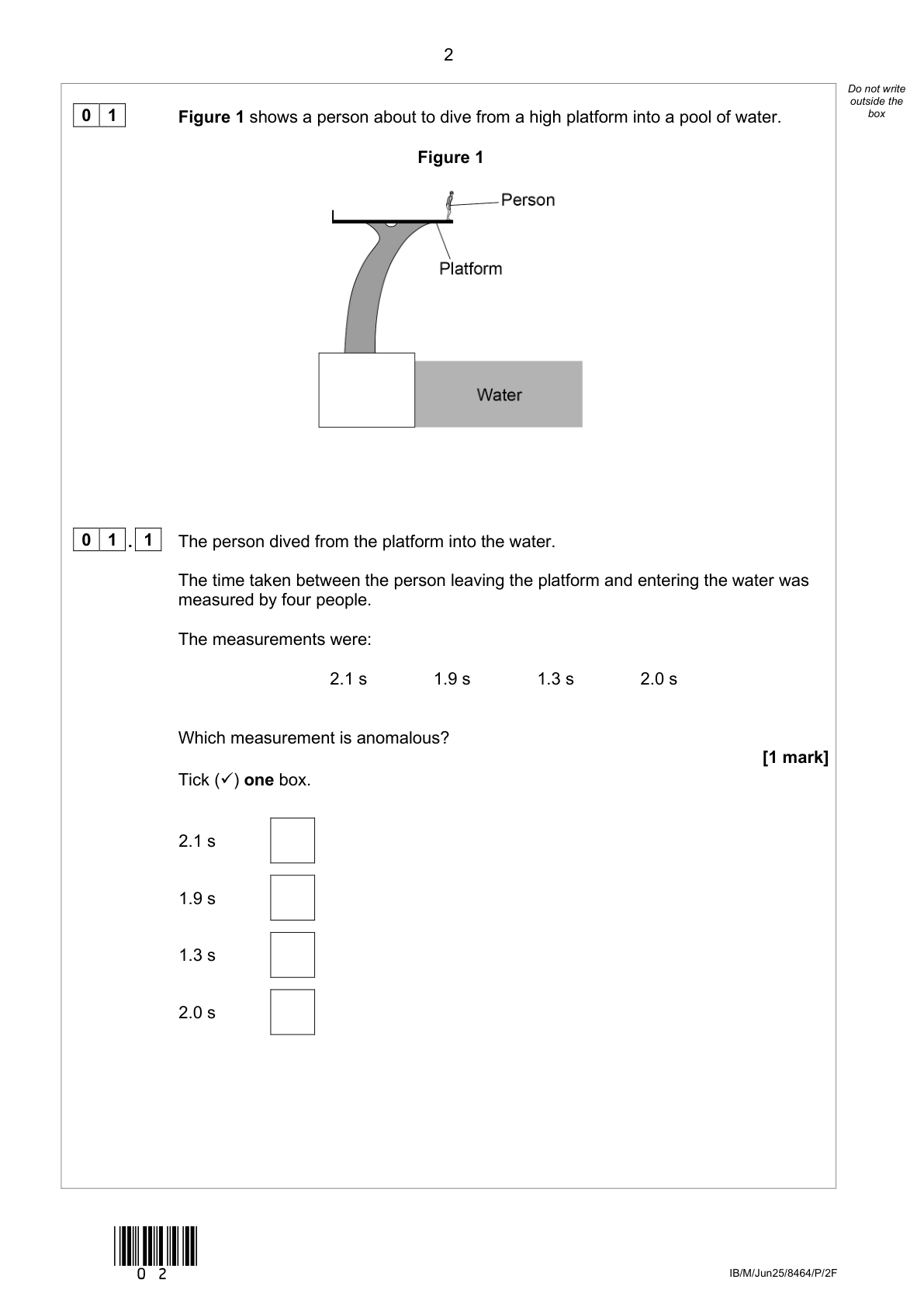 Question paper page 1