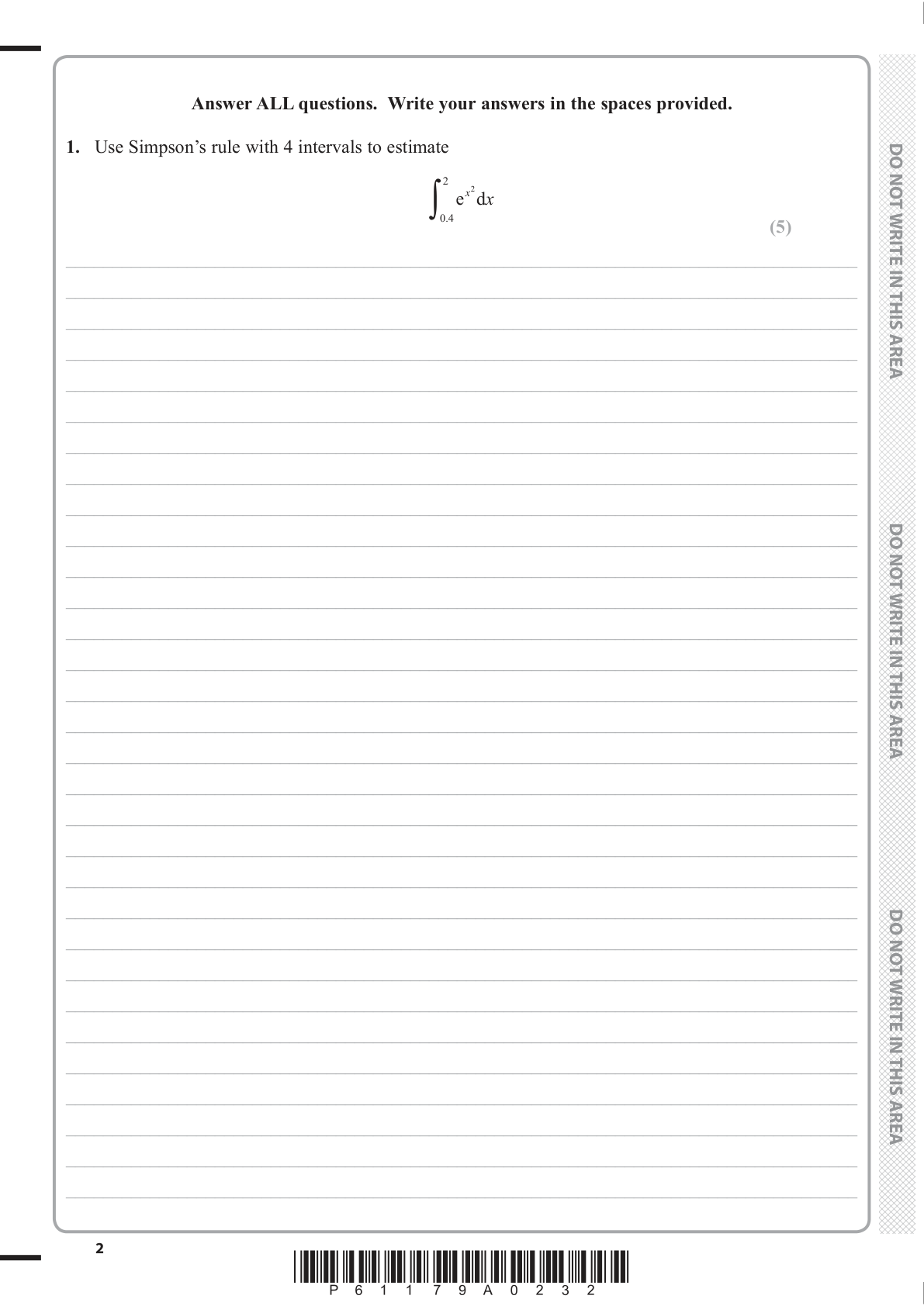Question paper page 1